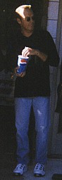 Michael having a soda